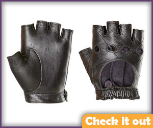 Fingerless Leather Gloves.