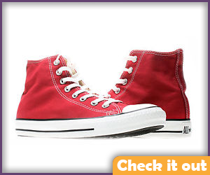 Red High Top Converse.