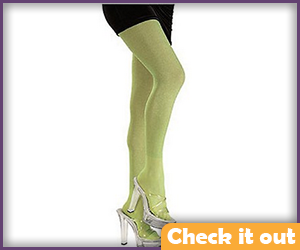 Lime Glitter Tights.