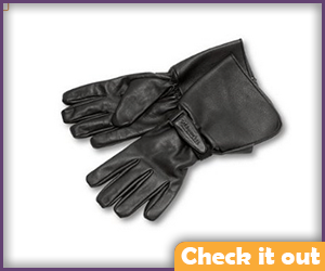 Black Wide Wrist Gloves.