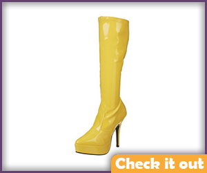 Yellow Heeled Boots.