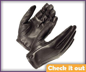 Black Leather Gloves.