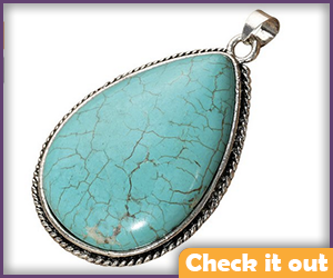 Natural Turquoise Pendant.
