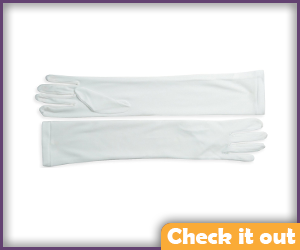 White Costume Gloves.