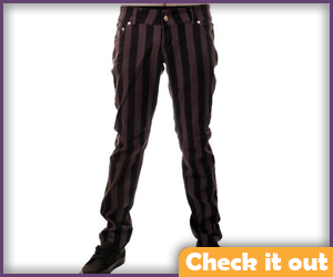 Black and Grey Striped Pants.