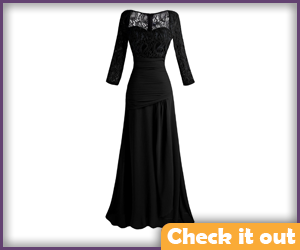 Lace Sleeve Black Dress.
