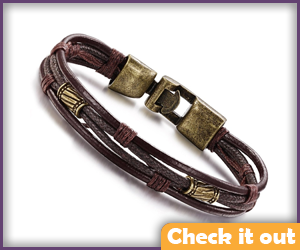 Brown Leather Bracelets.