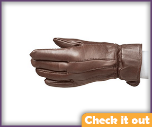 Brown Leather Gloves.