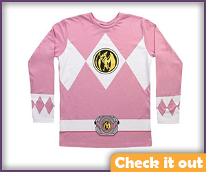 Pink Power Ranger Costume Long-Sleeve Tee.